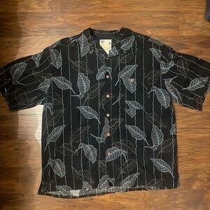 Banana Cabana Silk Shirt Size XL